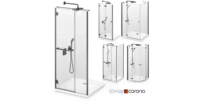 Cabin showers Radaway Carena black