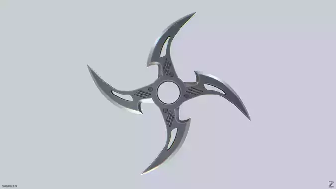 Shuriken Low-poly 3D model Shuriken Low-poly 3D model