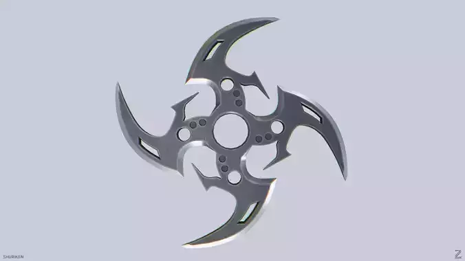 Shuriken Low-poly 3D model