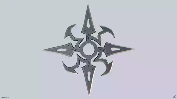 Shuriken Low-poly 3D model