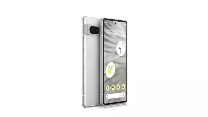  Google Pixel 7a Snow Low-poly 3D model
