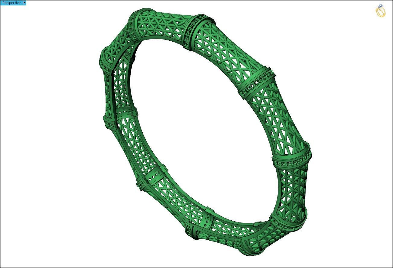 Net Bracelet 3D print model_4