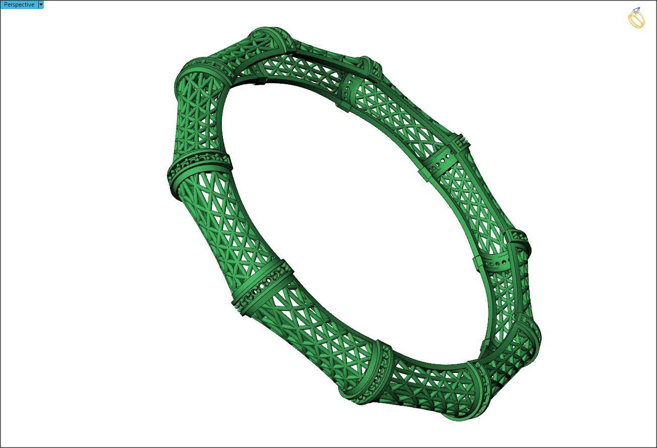 Net Bracelet 3D print model_5