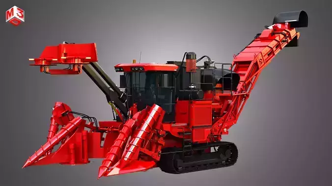 Austoft 8000 Sugercane Harvester 3D model