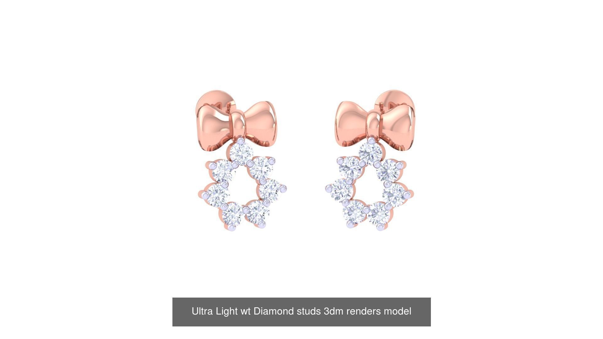 30 Ultra Light wt Diamond studs 3dm renders model 3D Model Collection_19