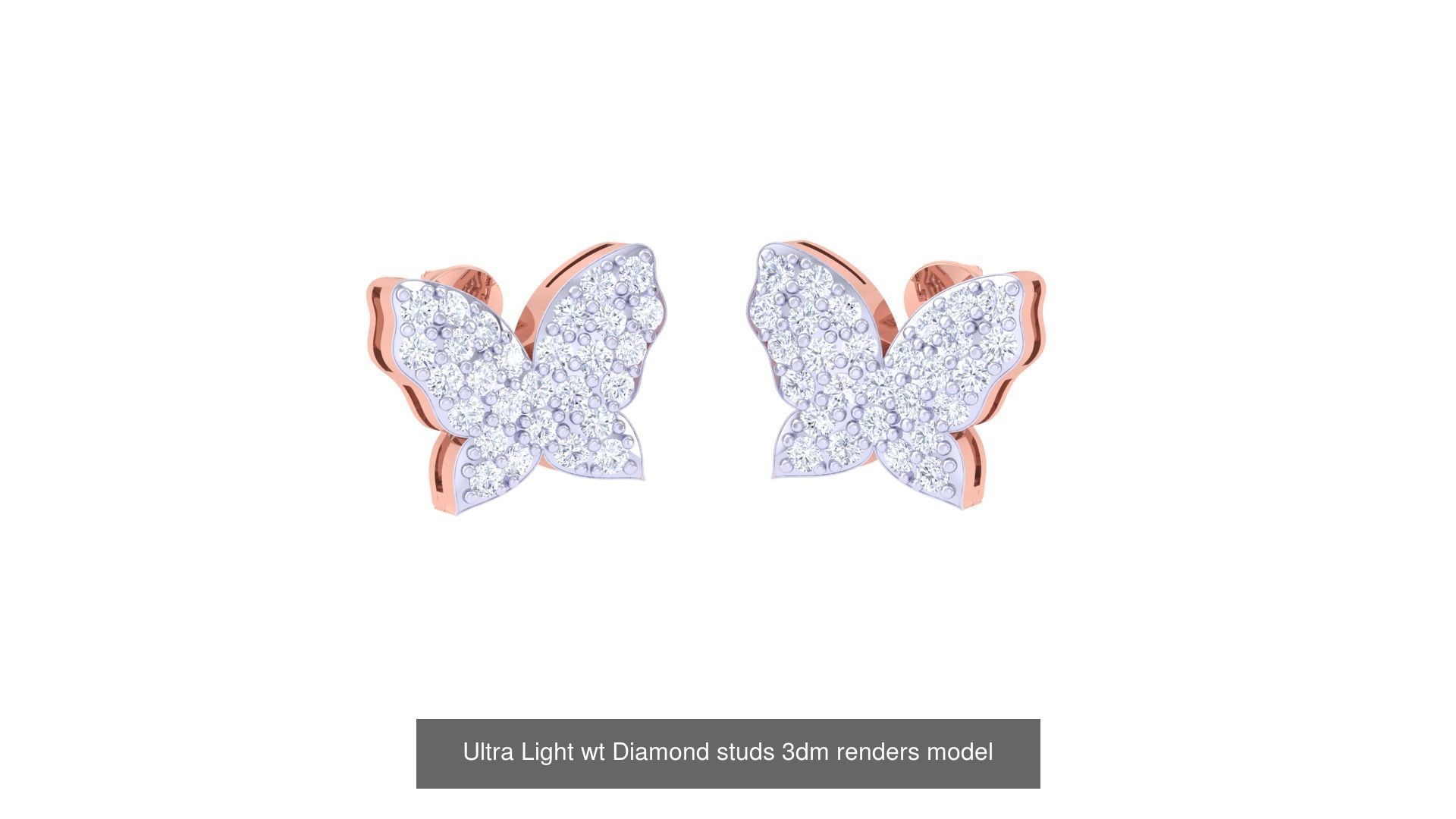 30 Ultra Light wt Diamond studs 3dm renders model 3D Model Collection_23