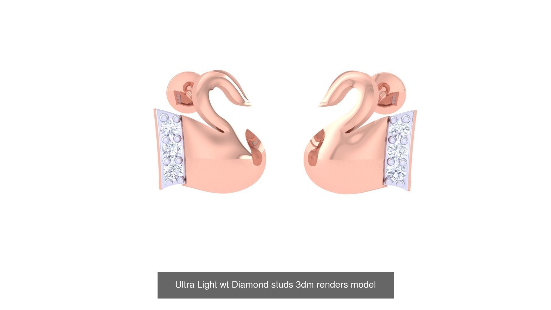 30 Ultra Light wt Diamond studs 3dm renders model 3D Model Collection_12