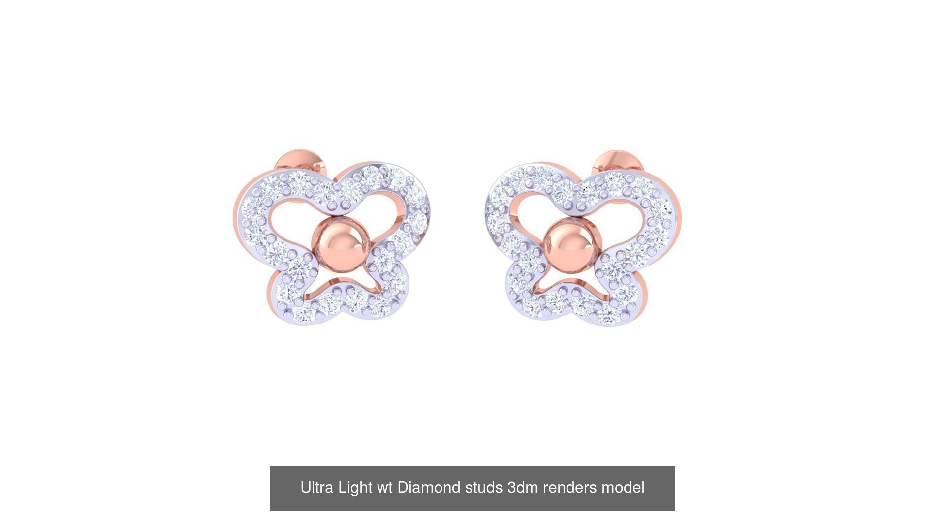 30 Ultra Light wt Diamond studs 3dm renders model 3D Model Collection_21