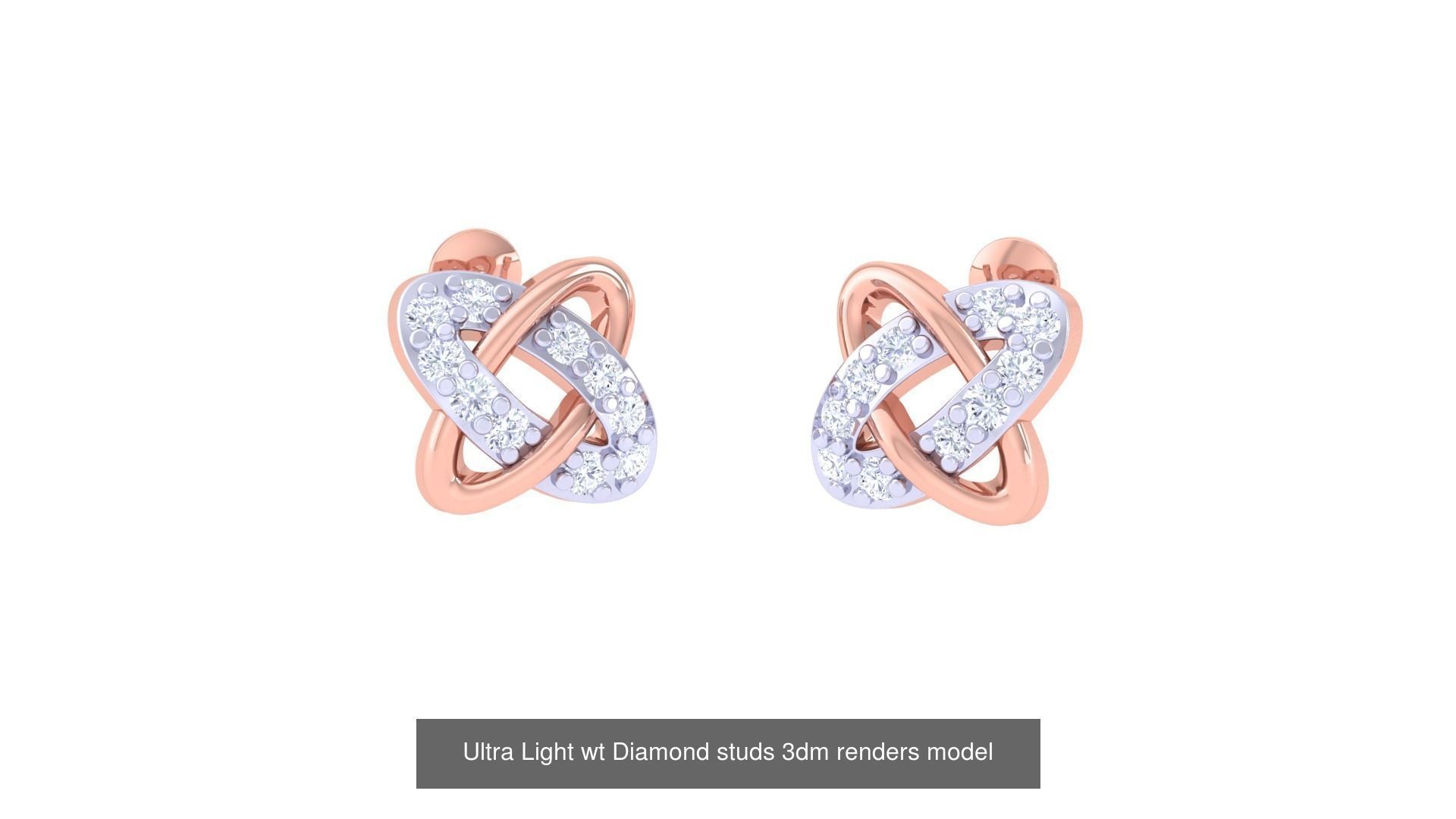 30 Ultra Light wt Diamond studs 3dm renders model 3D Model Collection_4