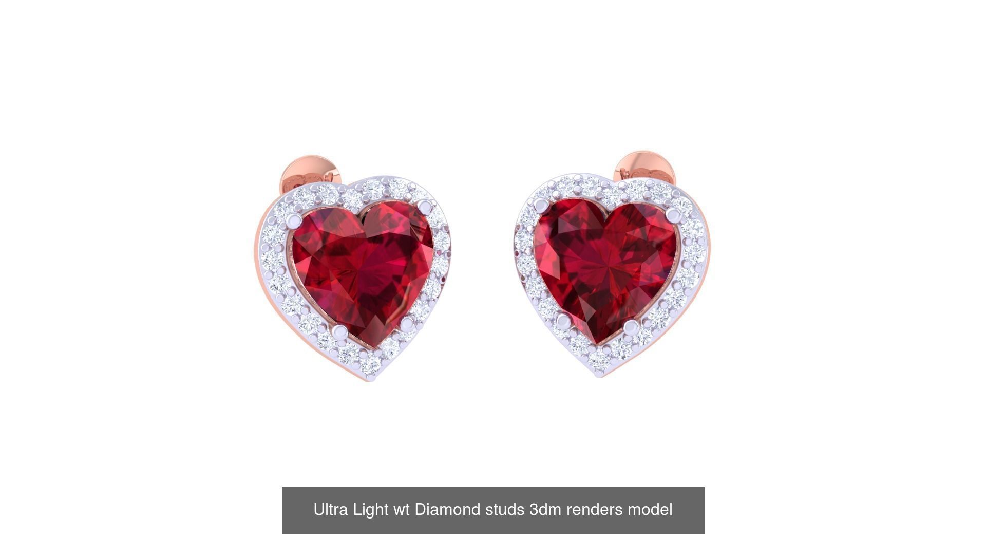 30 Ultra Light wt Diamond studs 3dm renders model 3D Model Collection_18