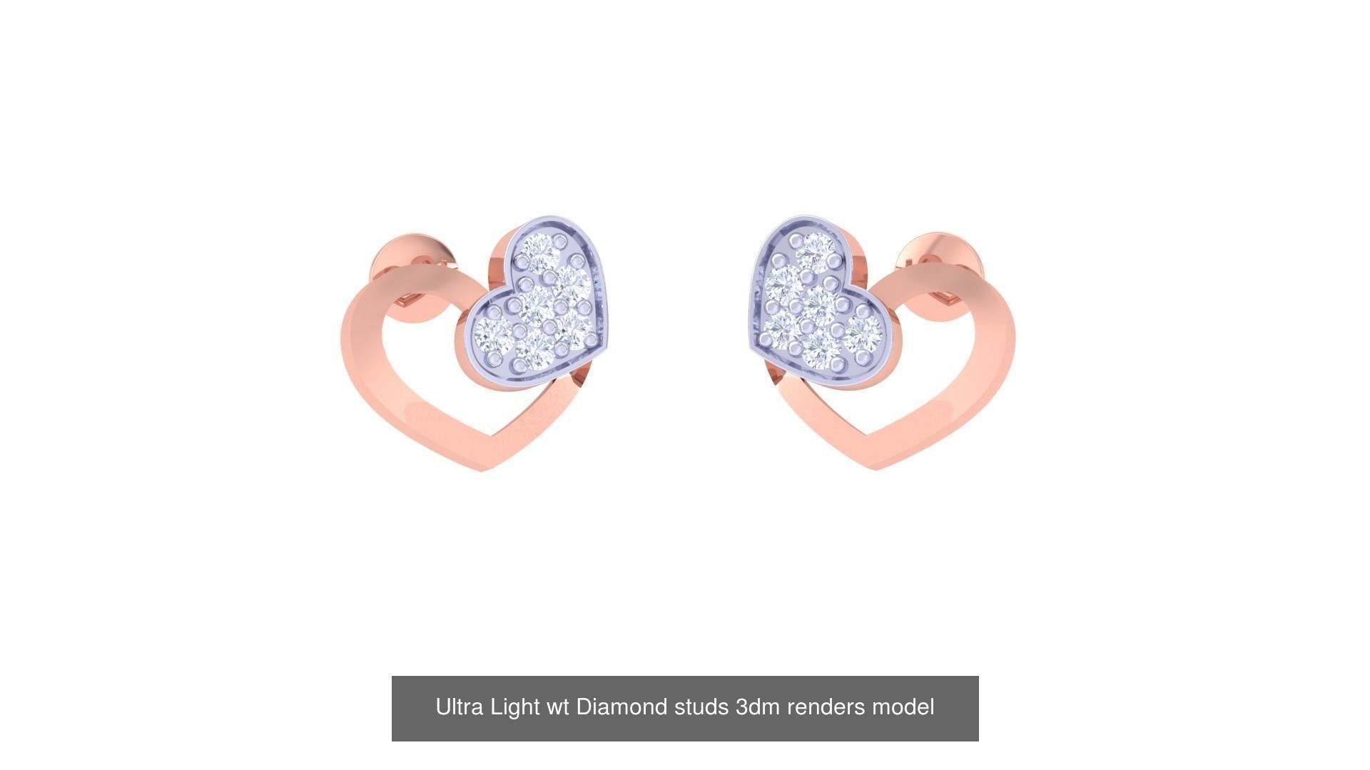 30 Ultra Light wt Diamond studs 3dm renders model 3D Model Collection_3