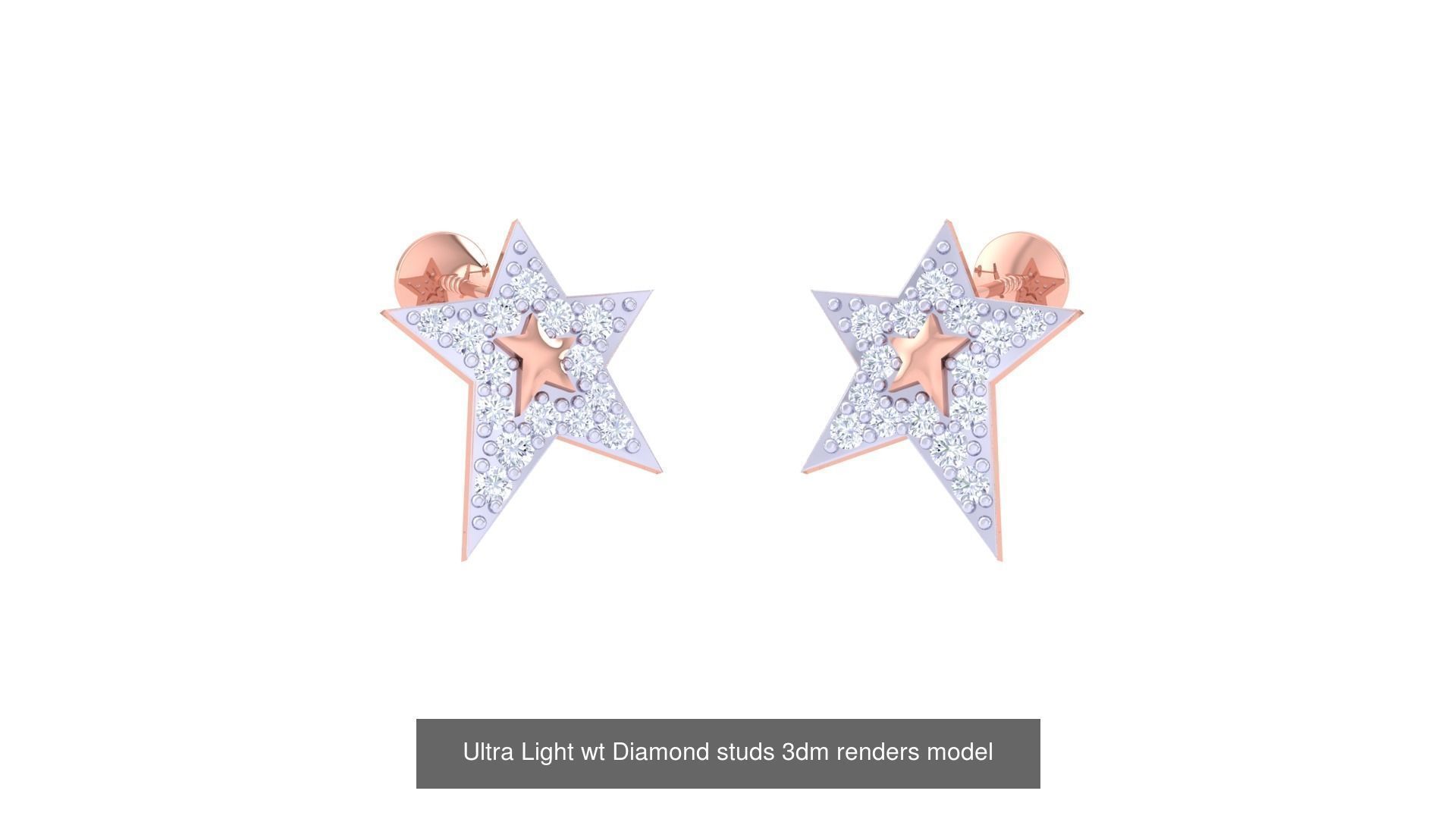 30 Ultra Light wt Diamond studs 3dm renders model 3D Model Collection_25