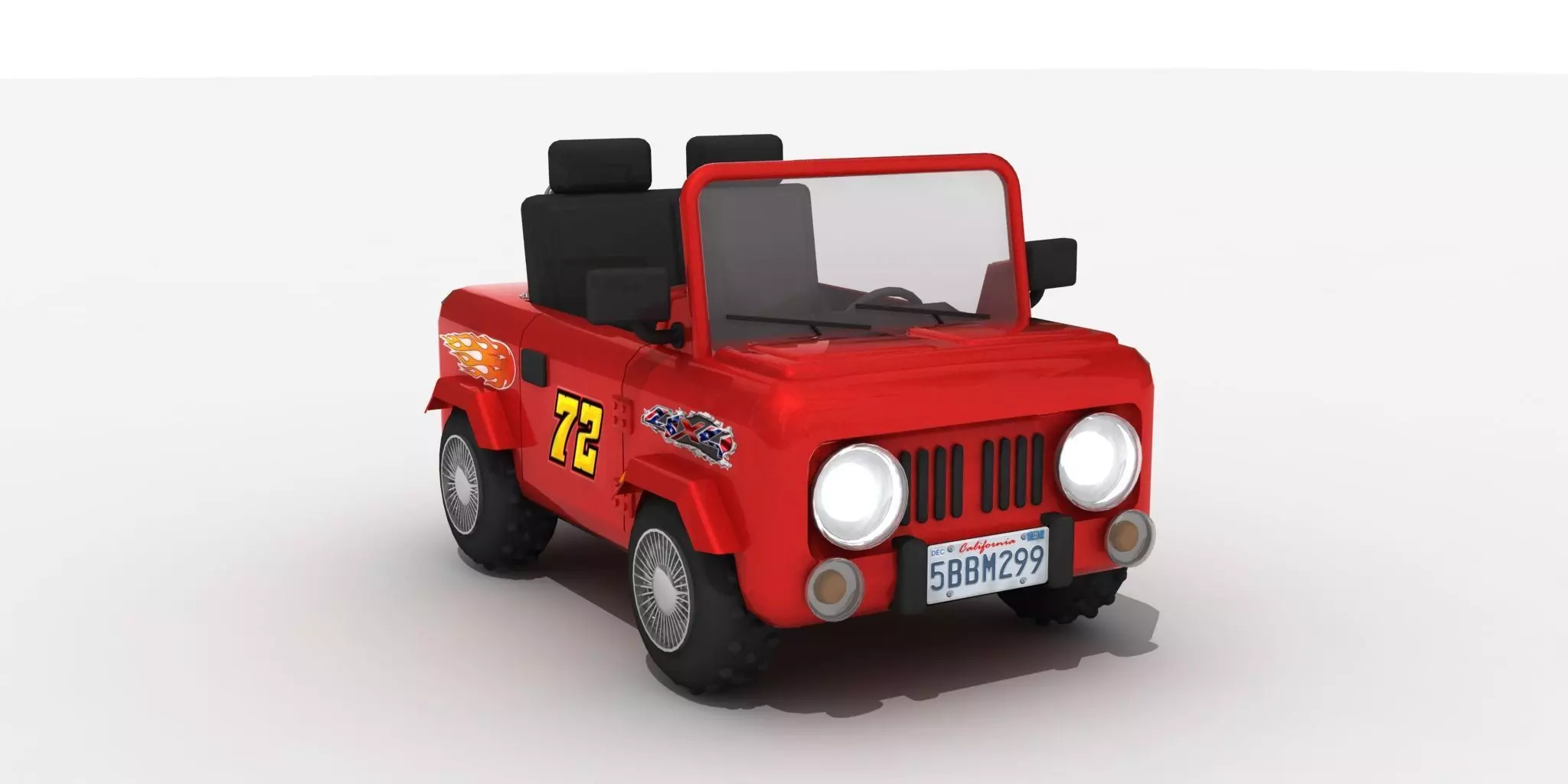 Plastic Toy Kids Battery Car 3D model