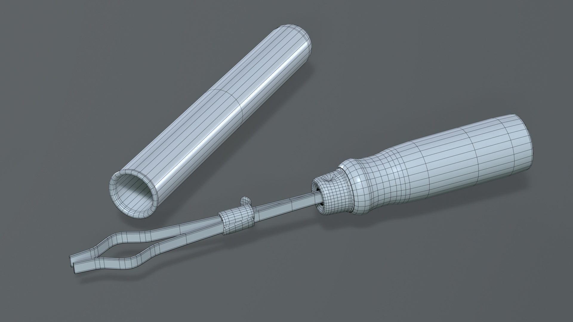 Test Tube holder Low-poly 3D model_12