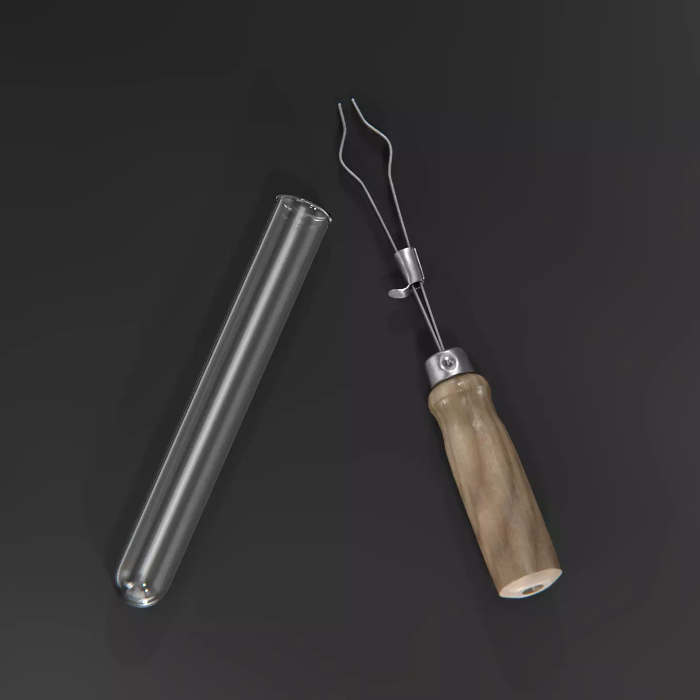 Test Tube holder Low-poly 3D model_0