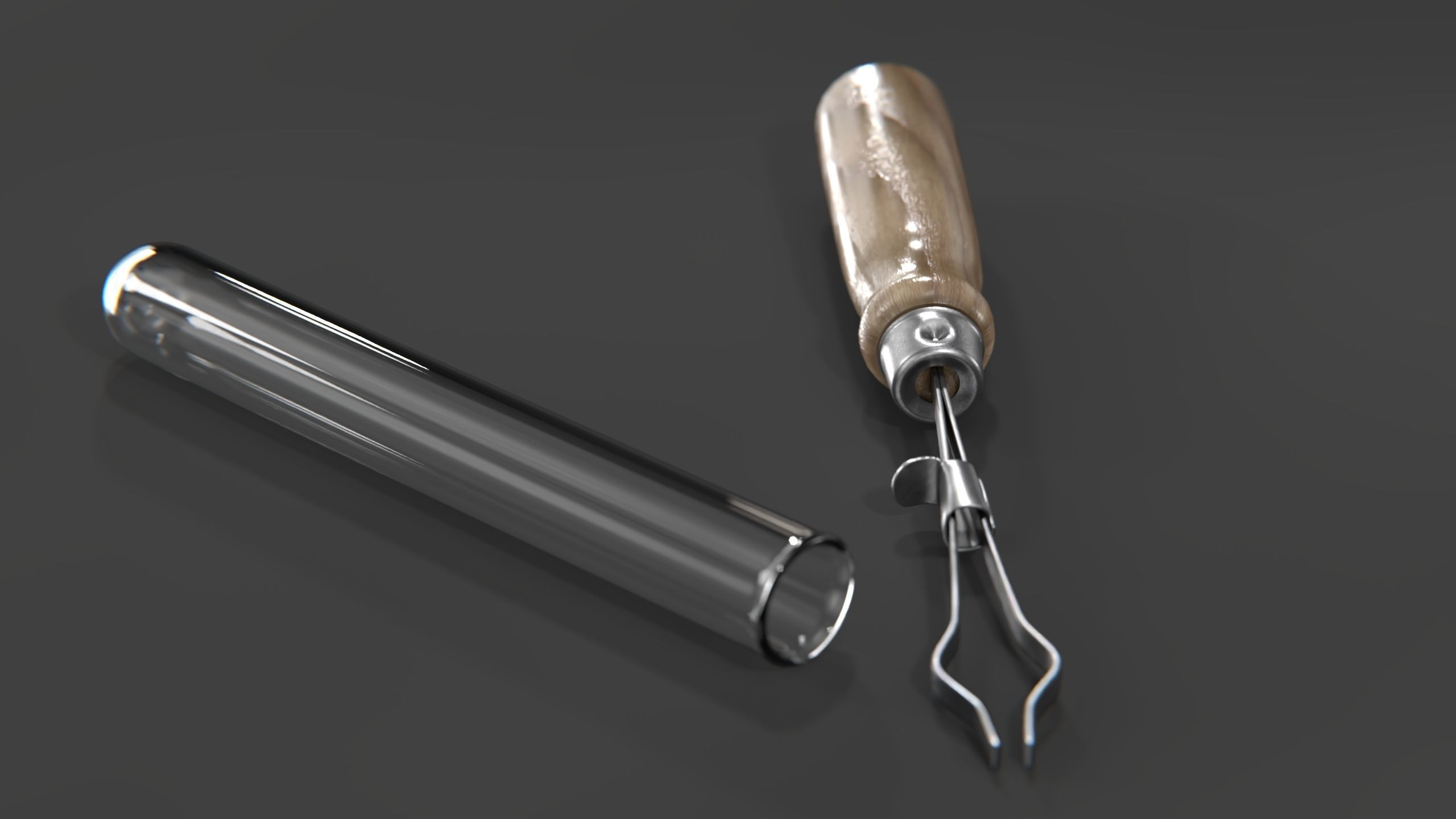 Test Tube holder Low-poly 3D model_3