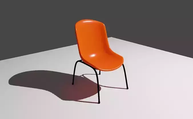Plastic Shell Chair - Cadeira Concha Low-poly 3D model