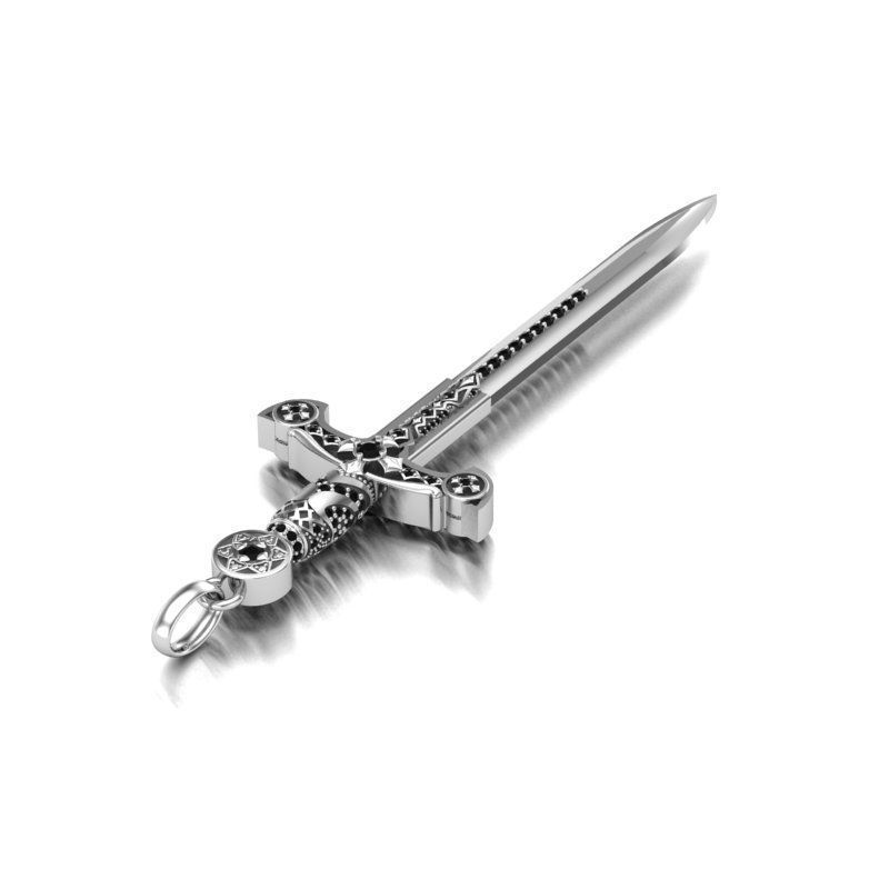 Sword Necklace 3D print model_4