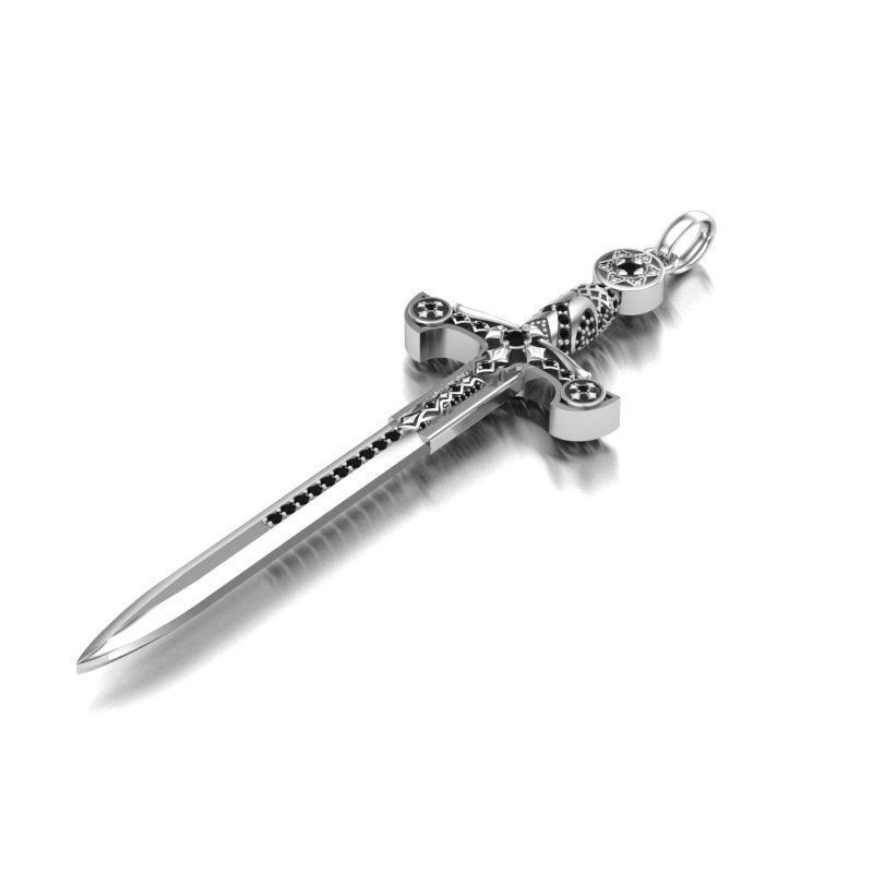 Sword Necklace 3D print model_2