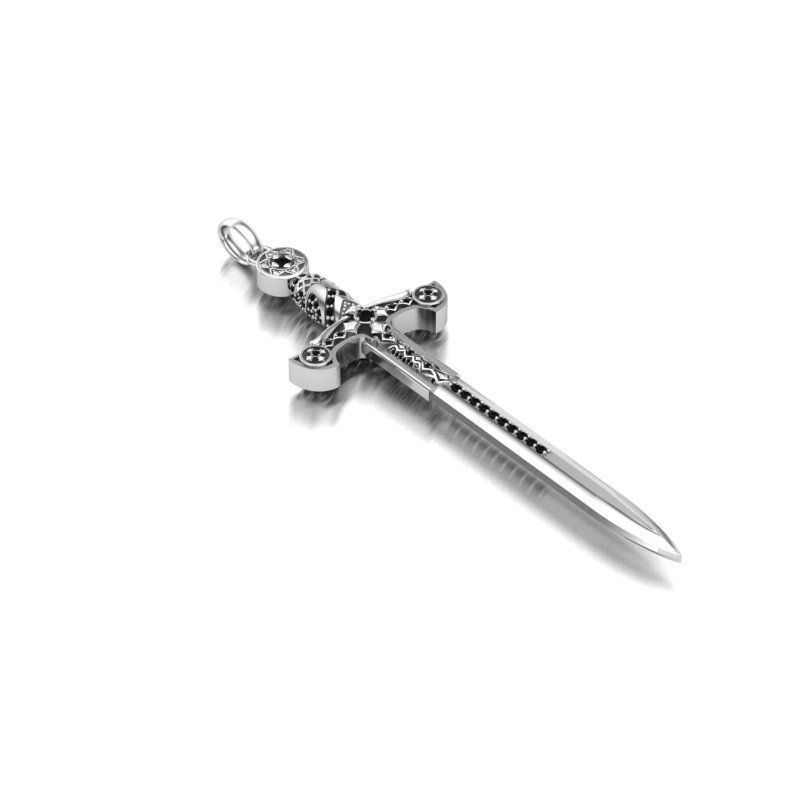Sword Necklace 3D print model_1