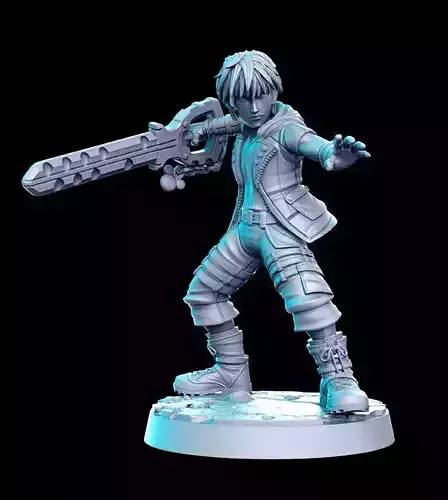 Riku Kingdom Hearts 32mm Pre-supported 