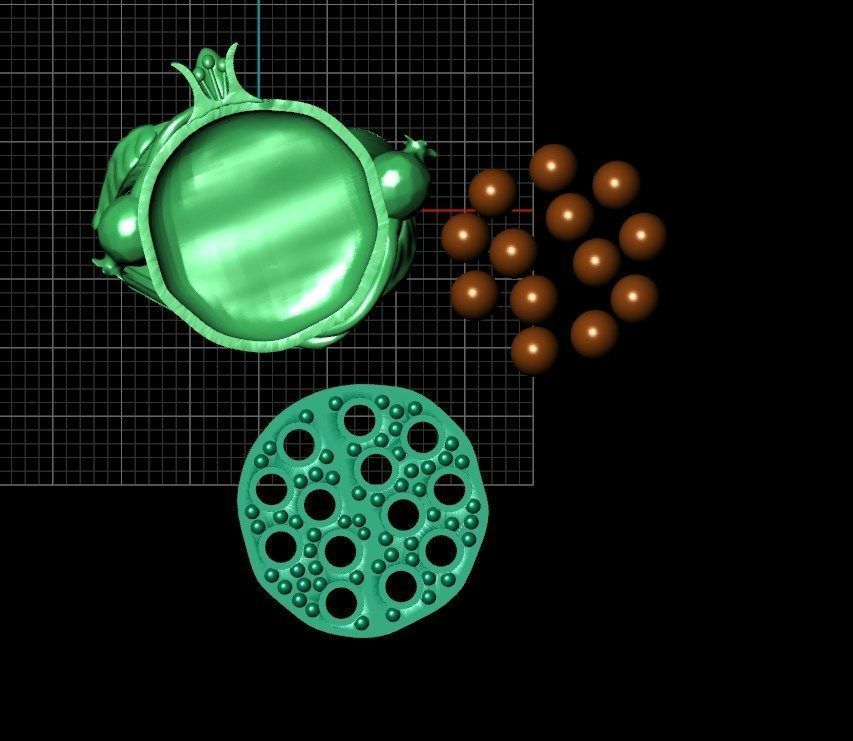 POMEGRANATE RING 3D print model_6