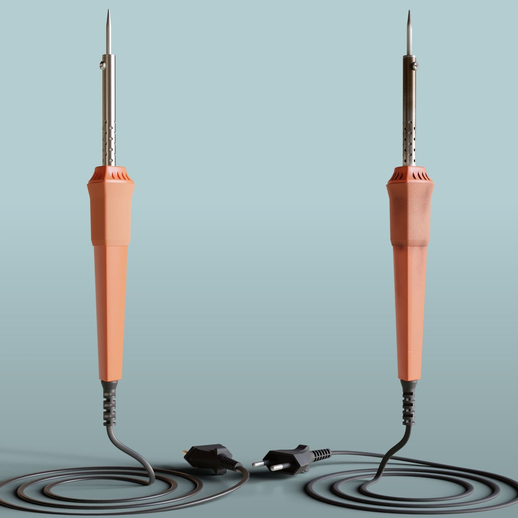 Soldering Iron Low-poly 3D model_1