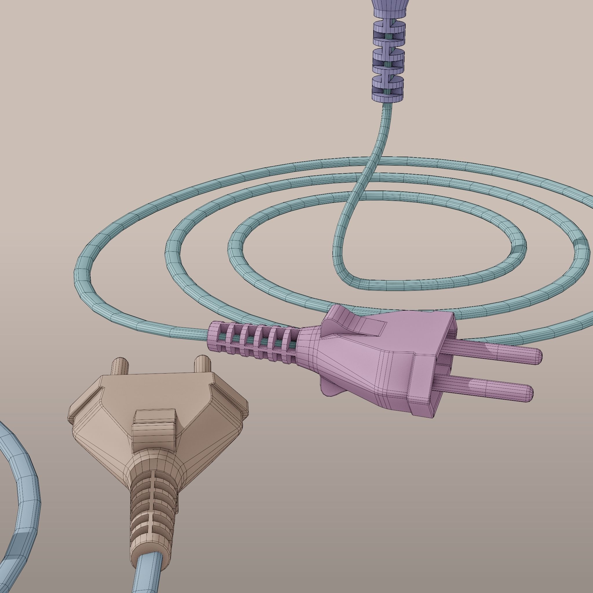 Soldering Iron Low-poly 3D model_8