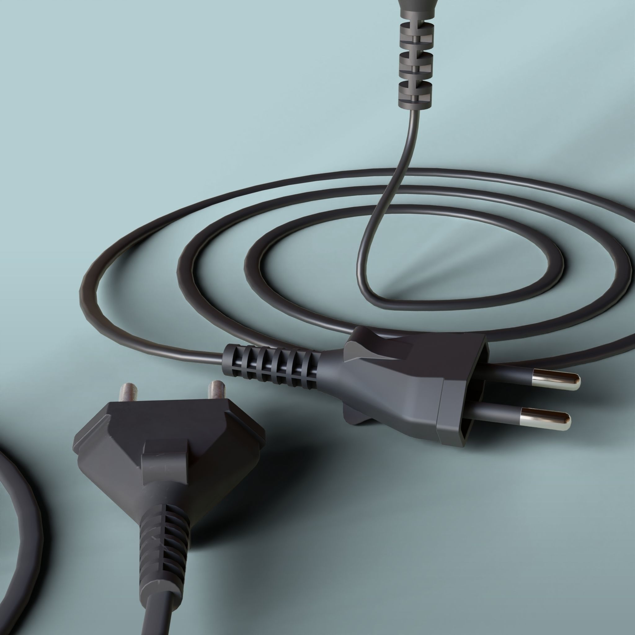 Soldering Iron Low-poly 3D model_3