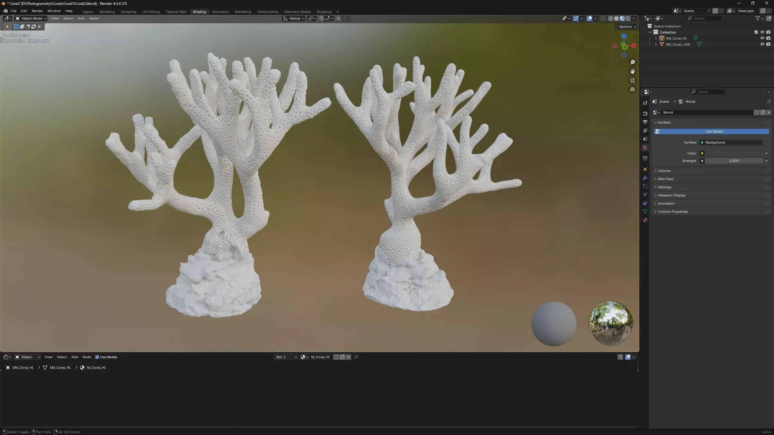 Coral Low-poly 3D model_6