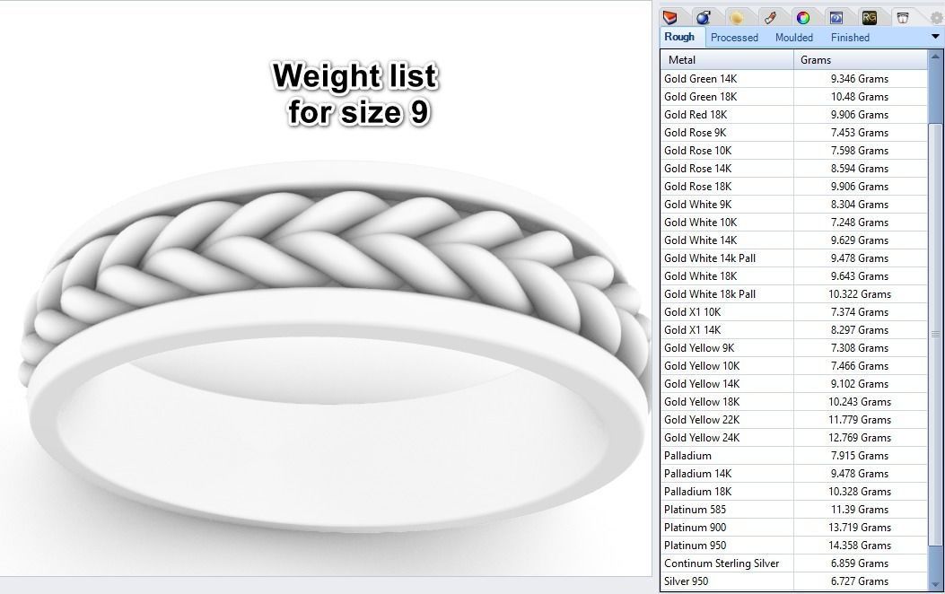 BRAIDED   RING Width 6mm 3D print model_8