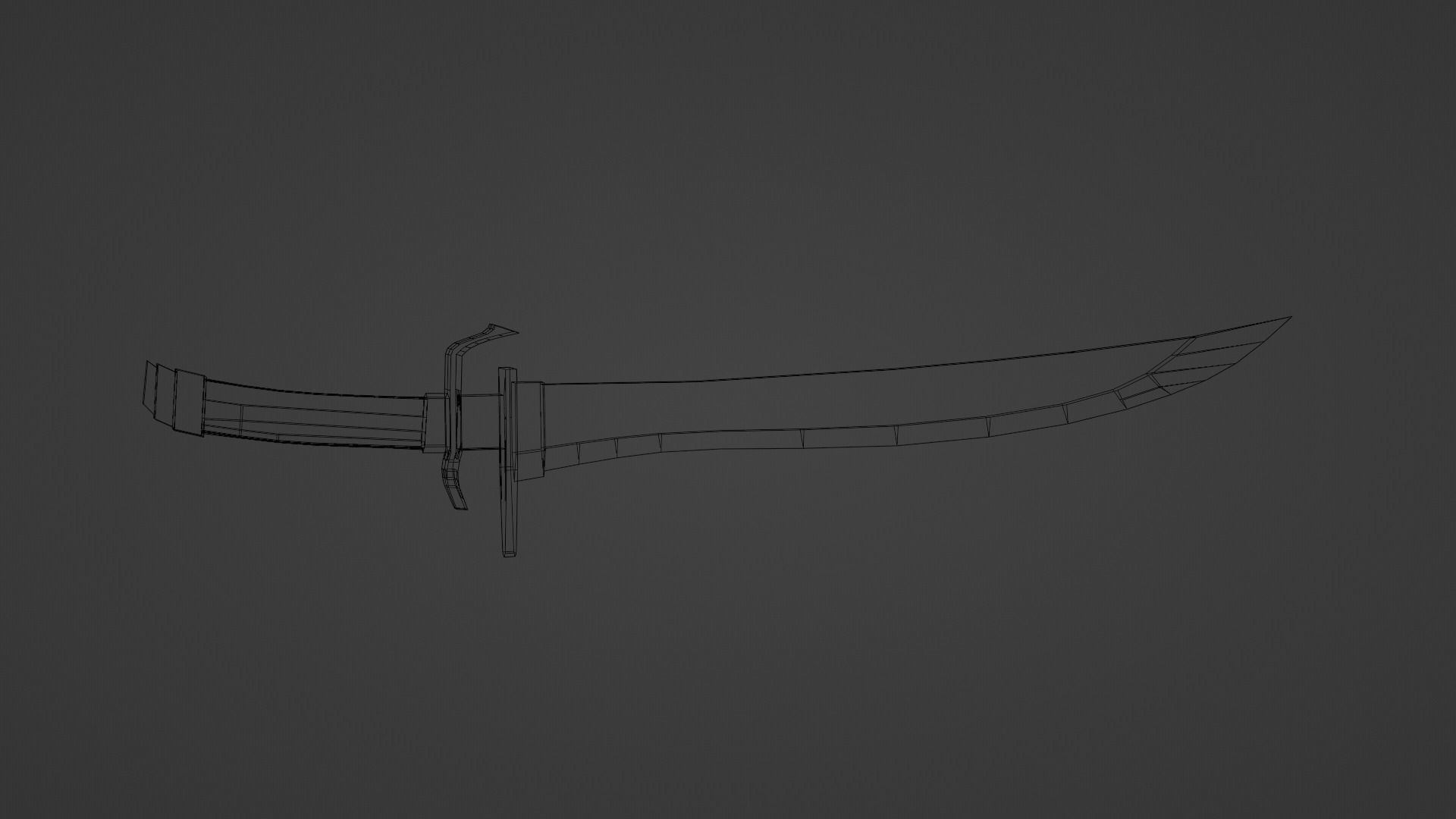 Fantasy Sword  Free 3D model_1