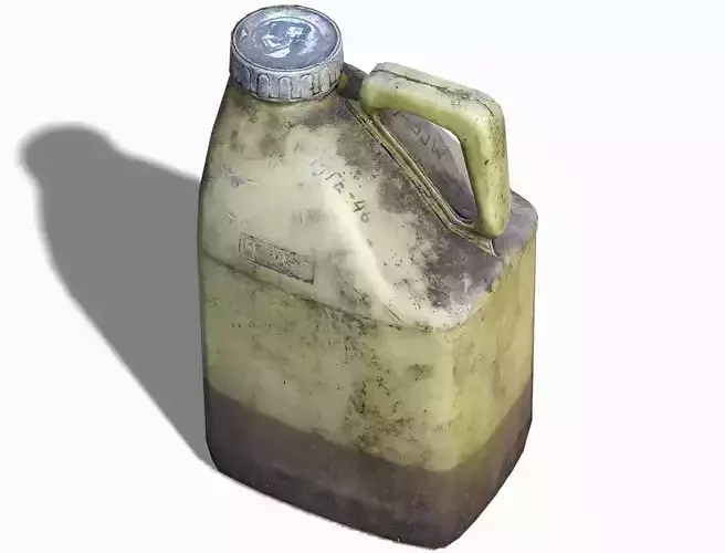 Old Plastic Jerrycan 01 - PBR Game Ready Lowpoly