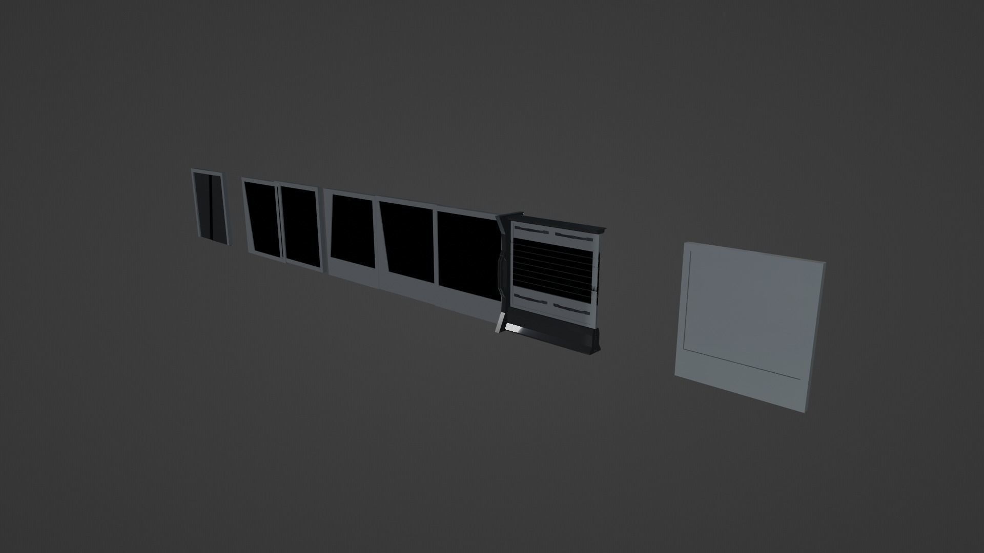 Sifi Wall Free low-poly 3D model_1