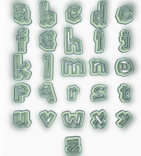 SET CORTANTE NUMEROS Y LETRAS MARIO NUMERICO BROS 3D print model_1