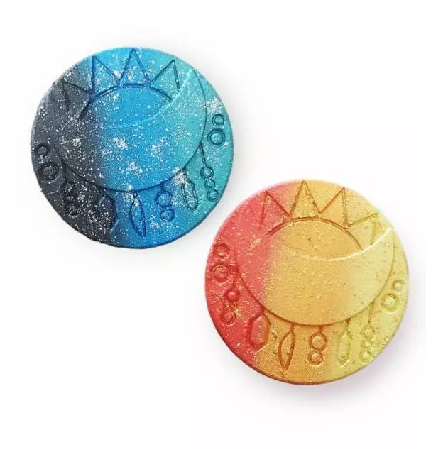 Bath Bomb Mould - Digital File - Talisman Moon and Sun Hybrid 3D print model