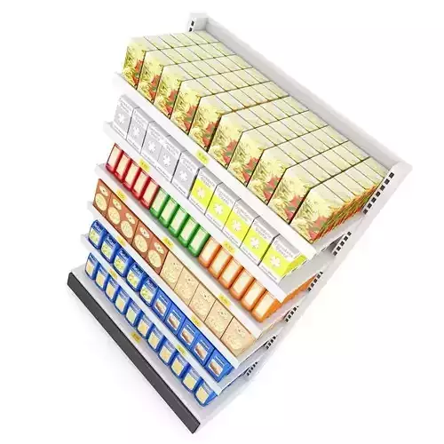 Supermarket Shelf 3D model