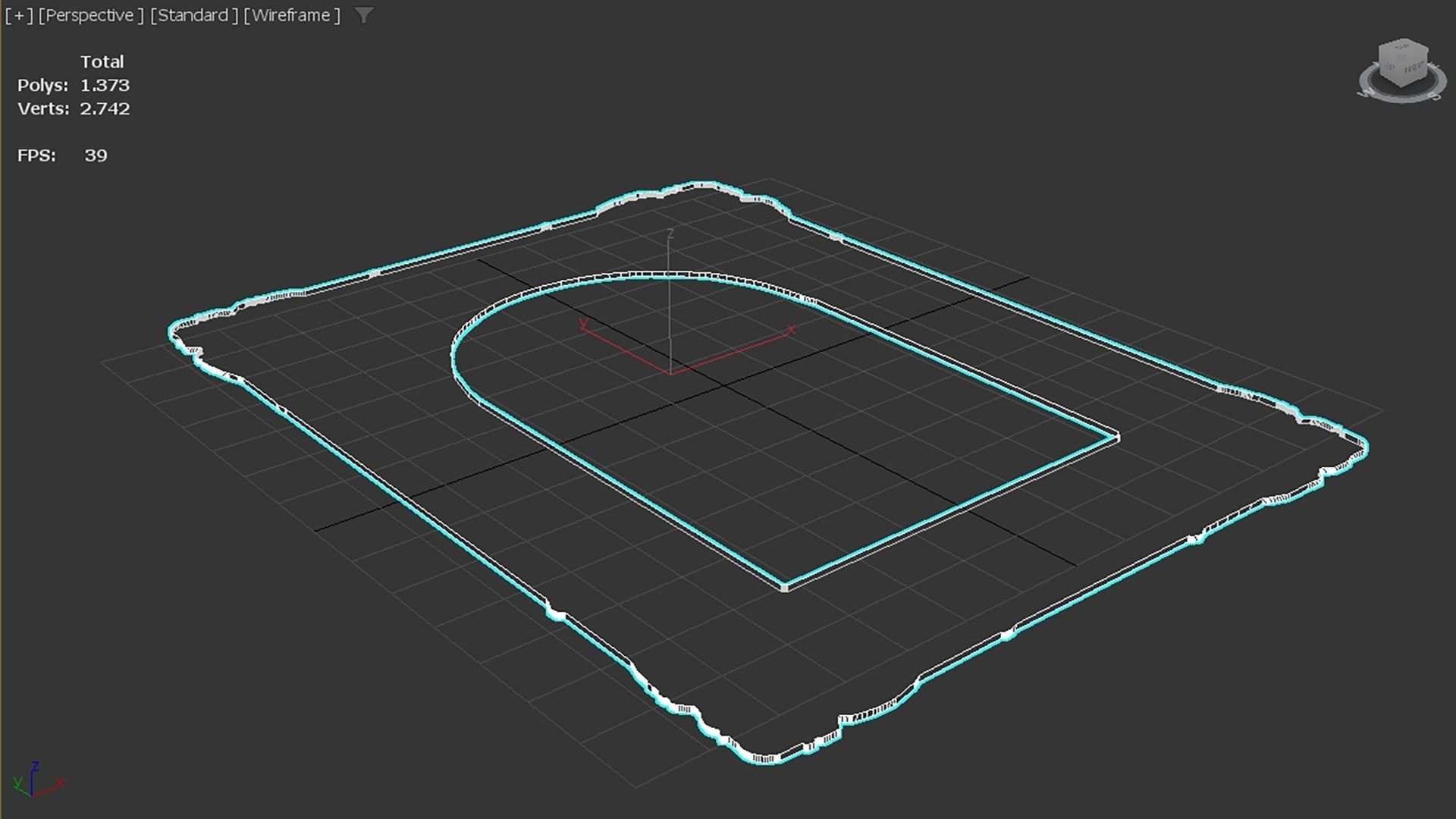 Painting Frame 2 Low-poly 3D model_4