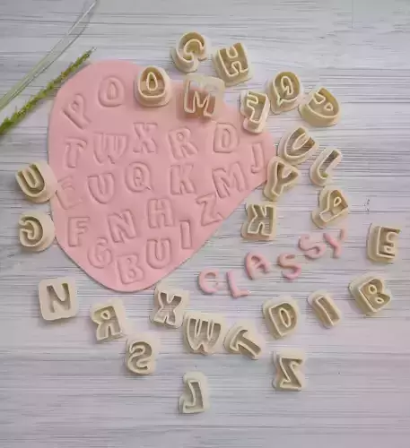 SET CORTANTES ABECEDARIO CLASSY LETRAS ALFABETO 3D print model
