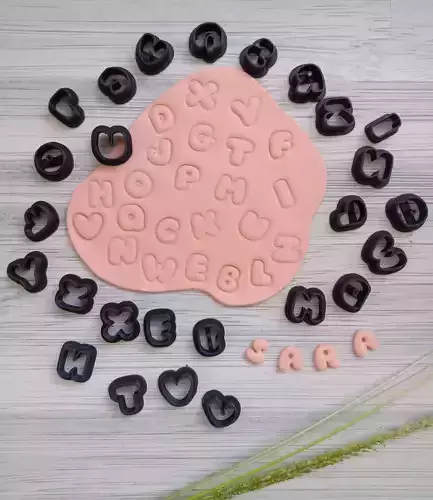 SET CORTANTE ABECEDARIO LETRAS ALFABETO COOKIE 3D print model