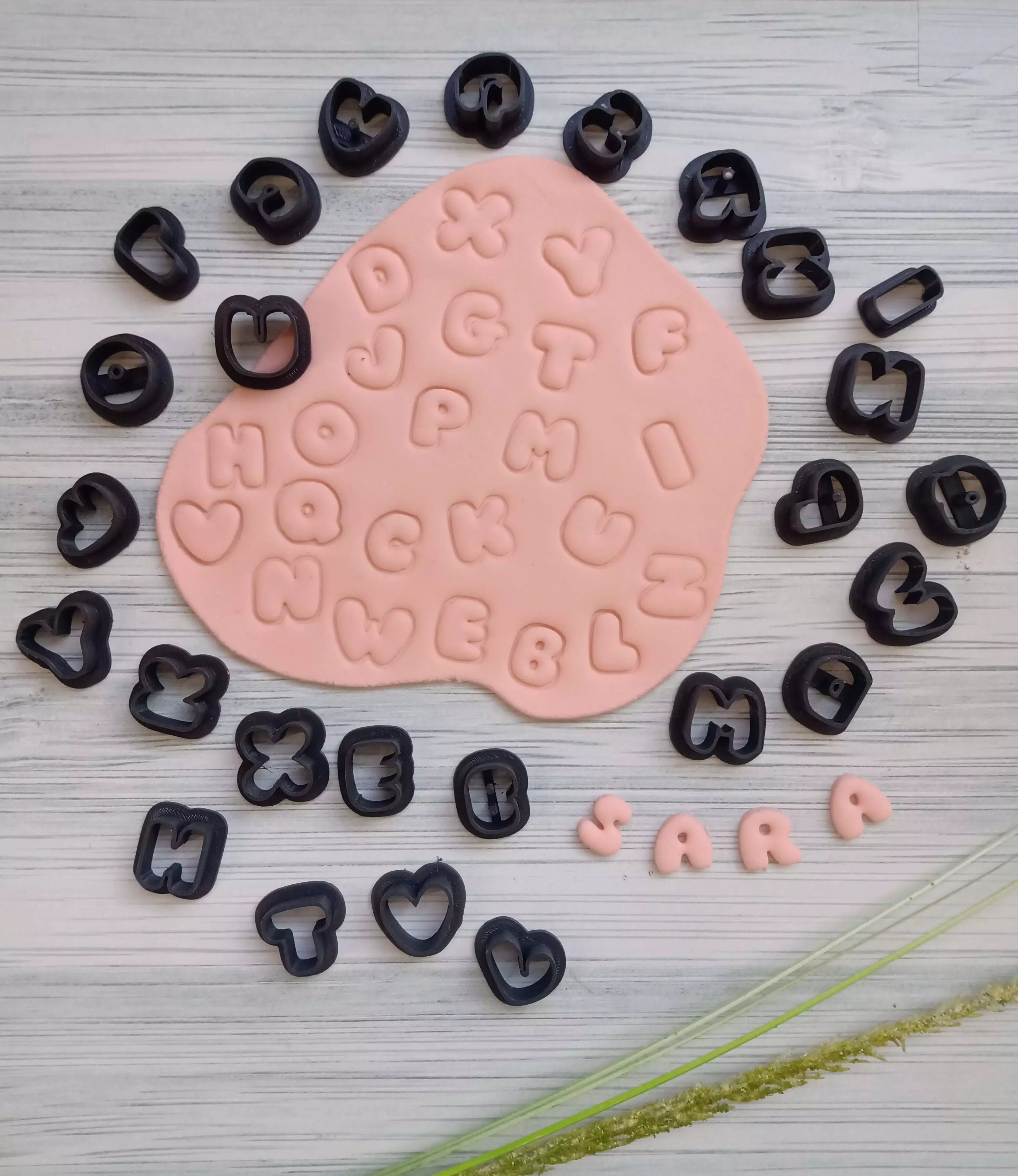 SET CORTANTE ABECEDARIO LETRAS ALFABETO COOKIE 3D print model_0