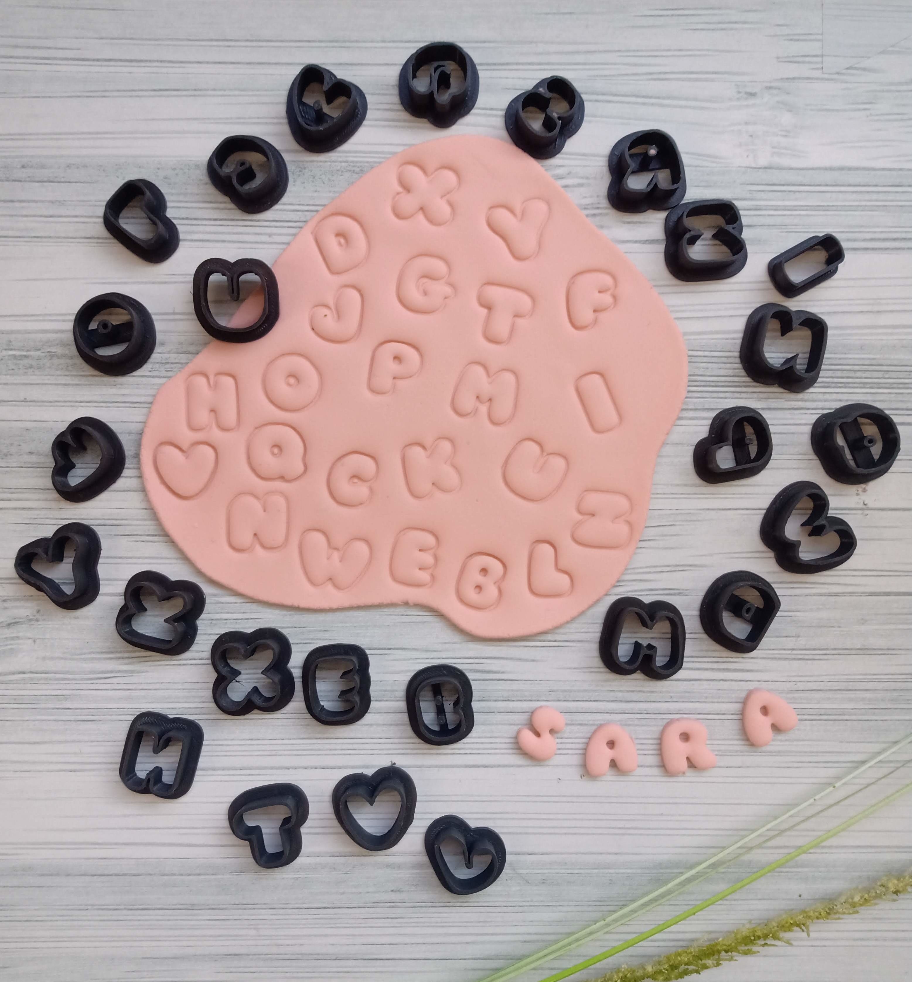 SET CORTANTE ABECEDARIO LETRAS ALFABETO COOKIE 3D print model_2