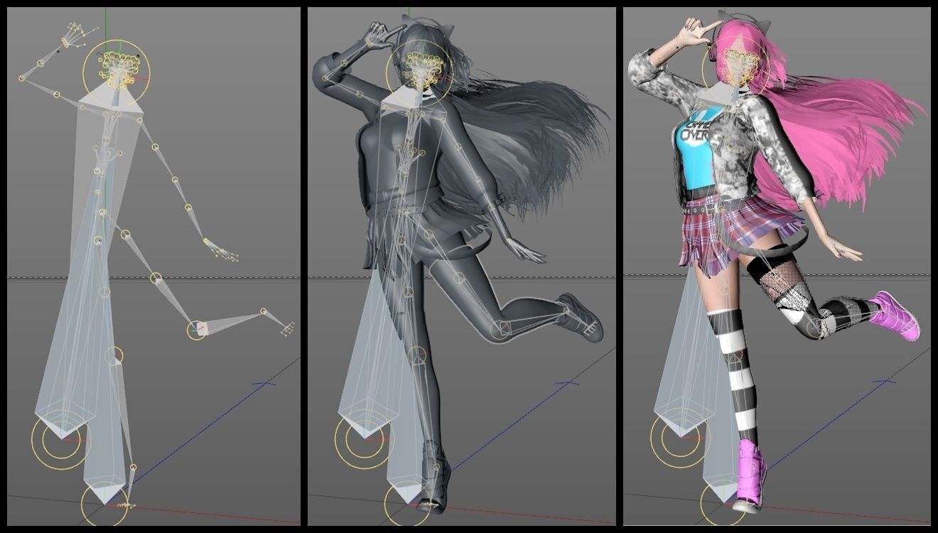 Waifu Gamer E-Girl Streamer 3D model_14