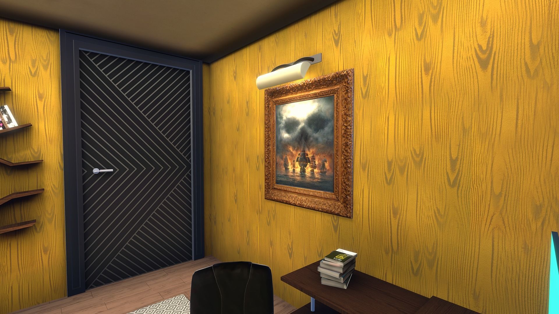 Painting Frame 4 Low-poly 3D model_1