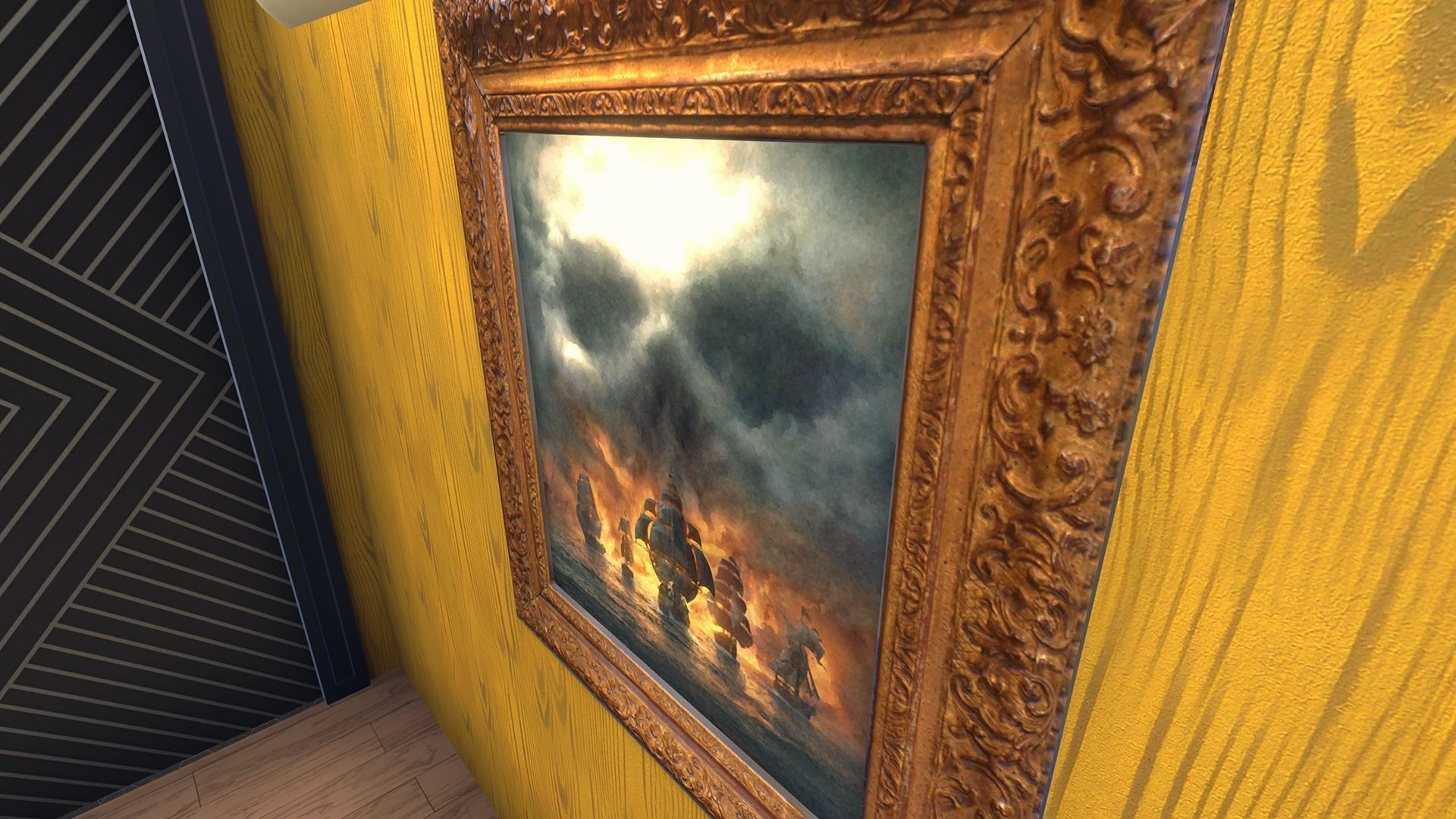 Painting Frame 4 Low-poly 3D model_2