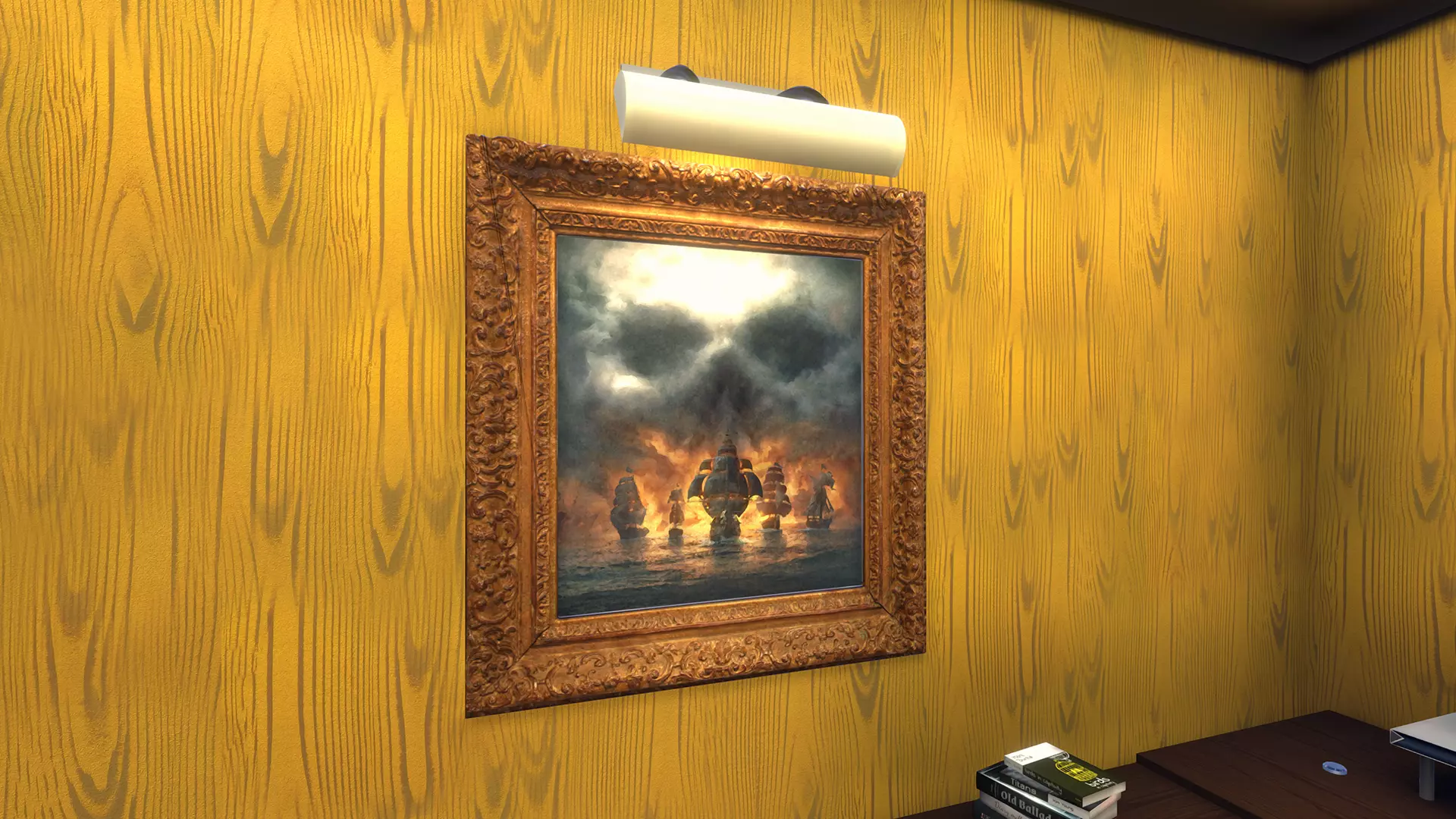 Painting Frame 4 Low-poly 3D model_0