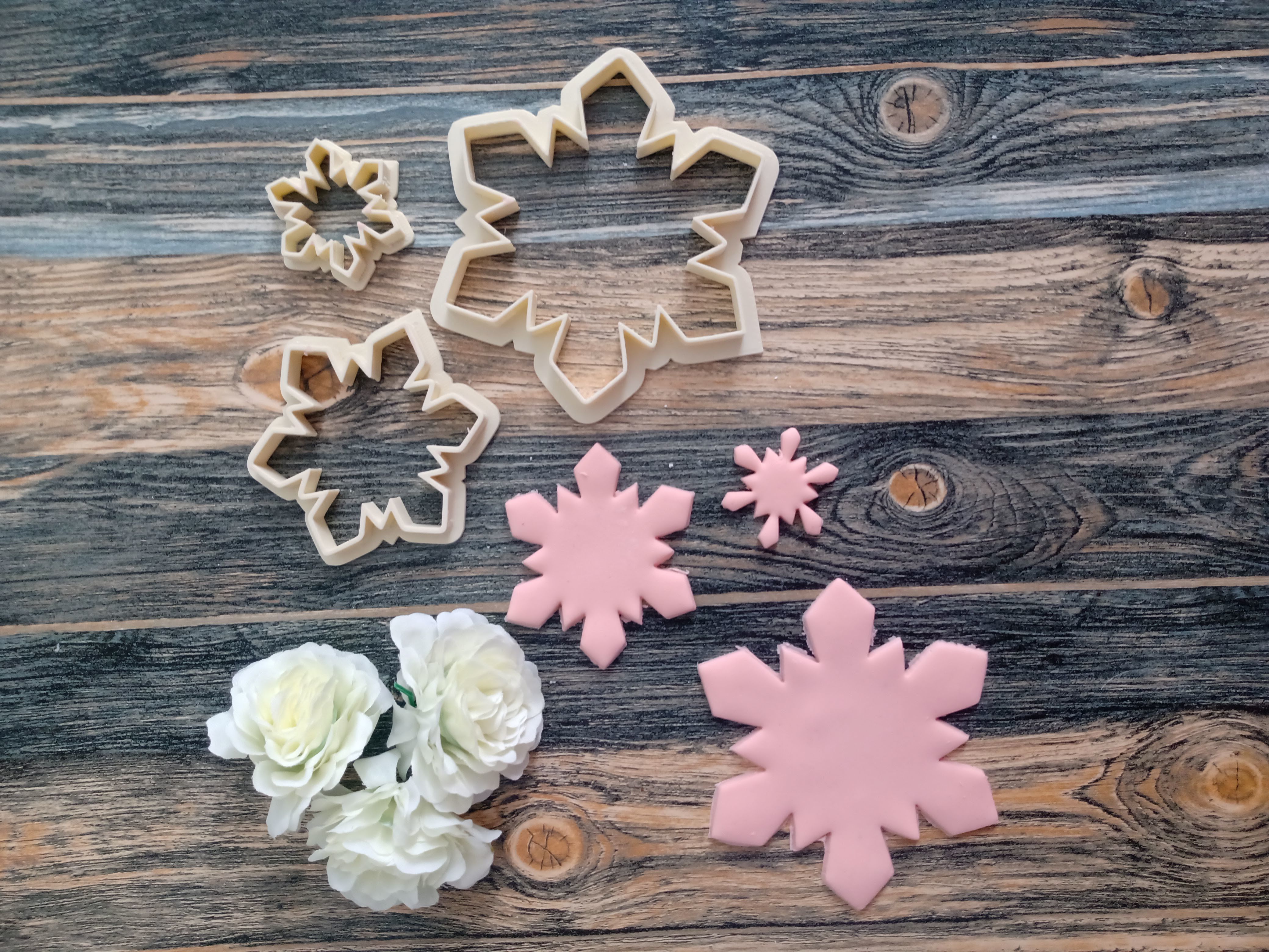 Set  Cortantes Copo de nieve Cookies  3D print model_2