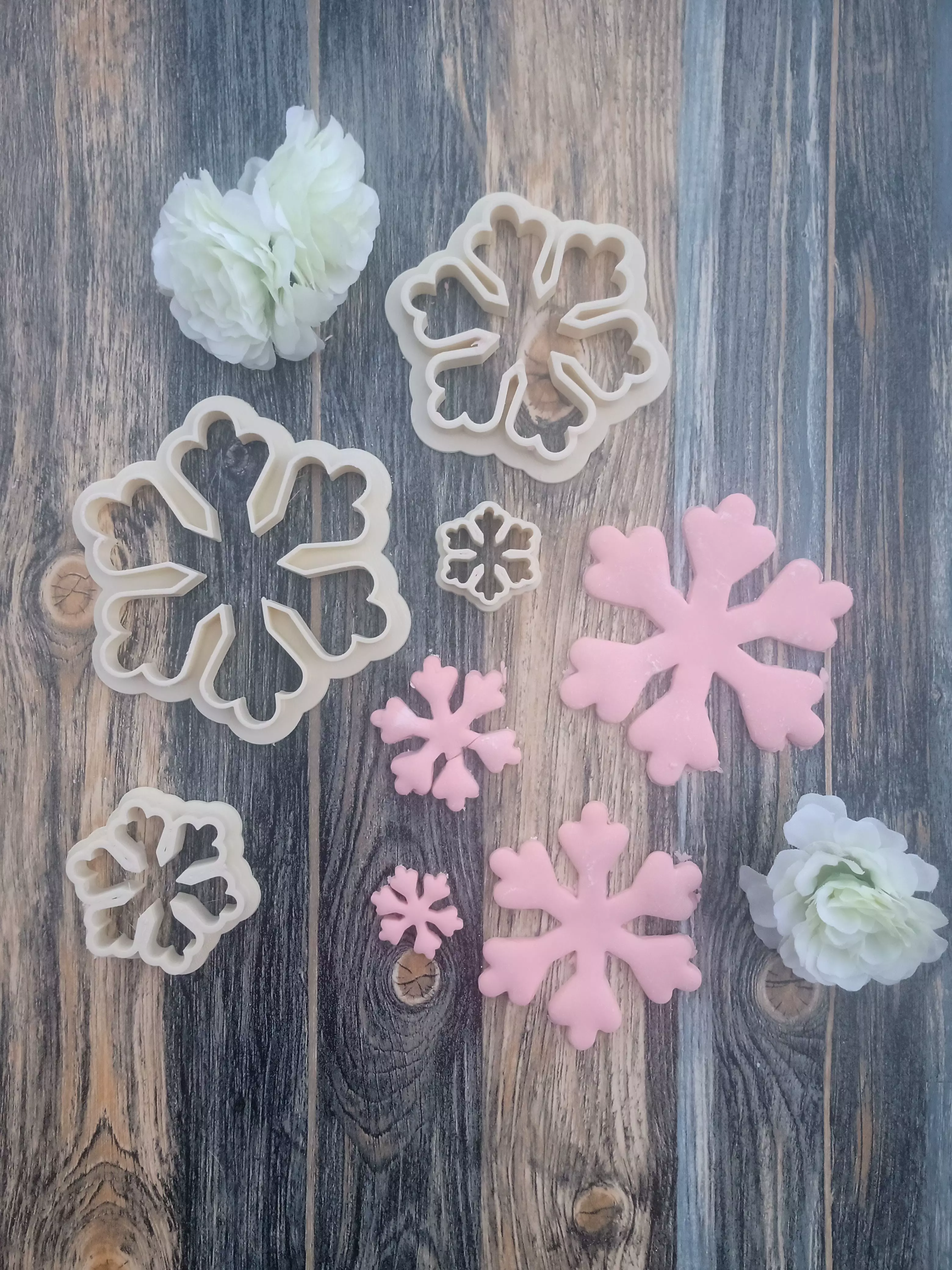Set  Cortantes Copo de nieve Cookies  3D print model_0