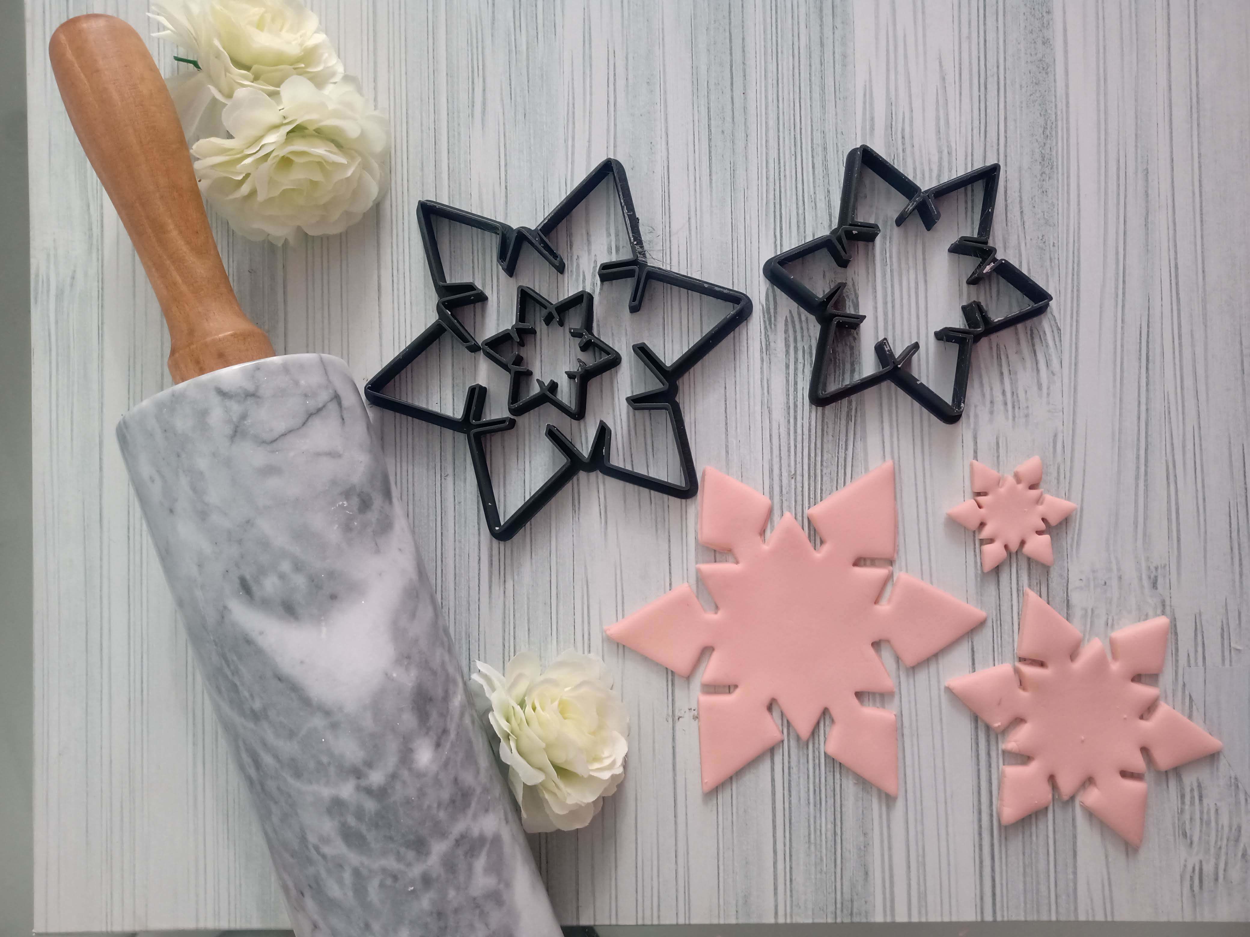 Set  Cortantes Copo de nieve Cookies  3D print model_7