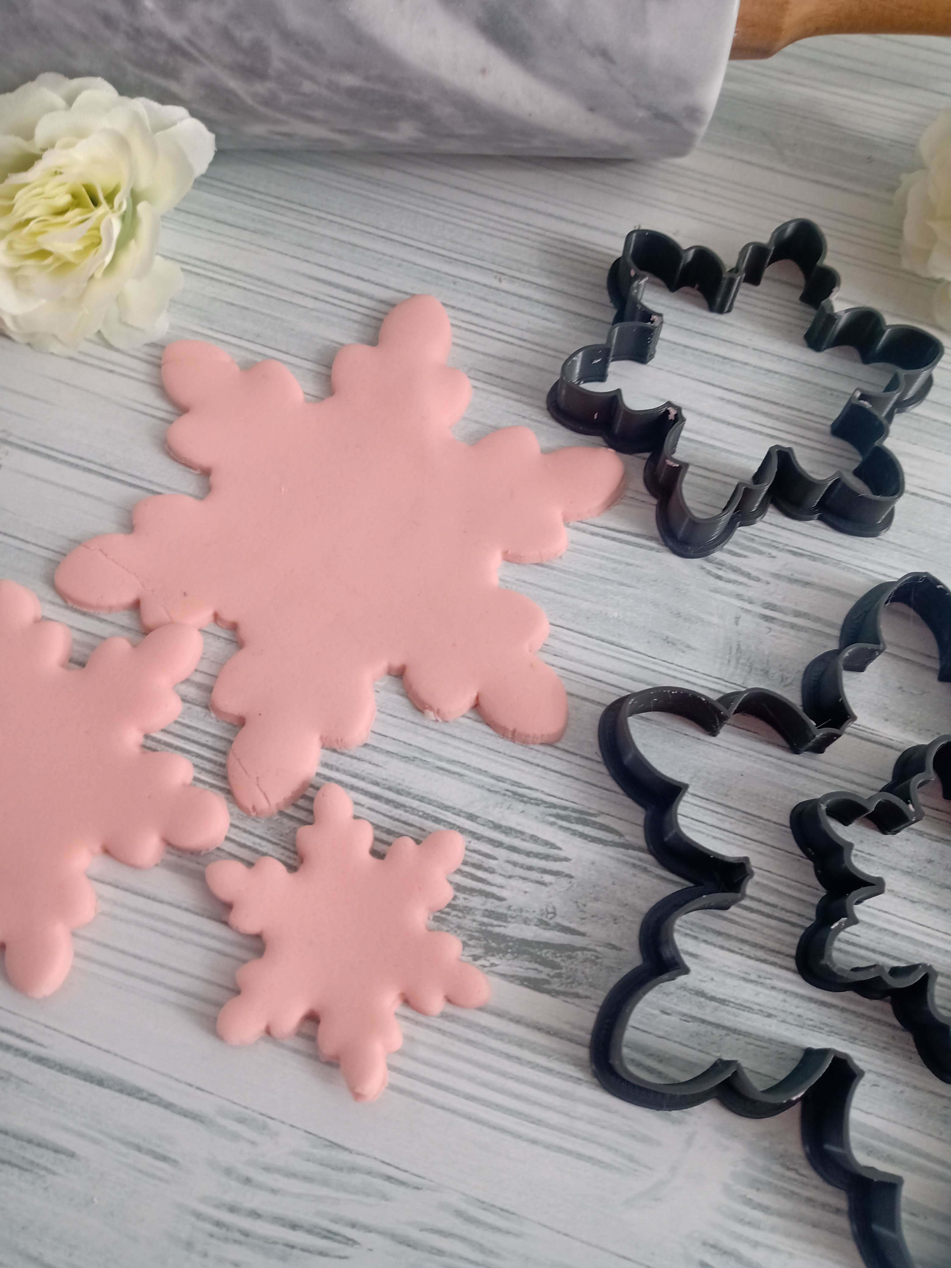 Set  Cortantes Copo de nieve Cookies  3D print model_6